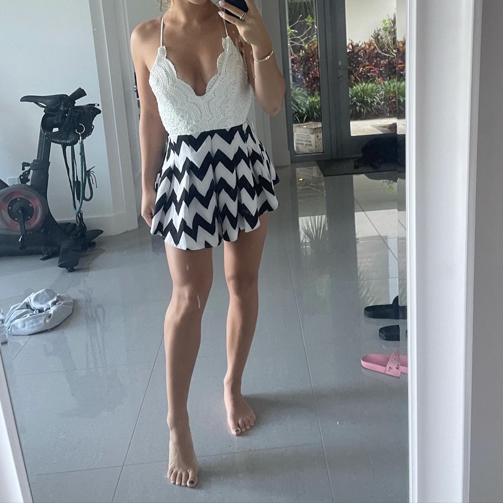 Backless romper